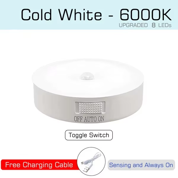 Motion Sensor Light Bedroom Night Light Room Decor USB LED Lamp Rechargeable Home Decoration Lights For Stairs Hallway Closet