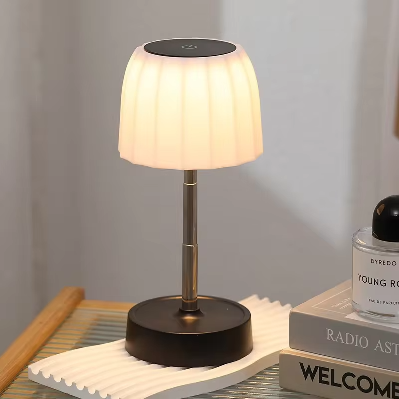 Led Table Lamp Rechargeable With Adjustable Height Portable Wireless Touch Desktop Night Light For Bedroom Desk  Reading Lamp