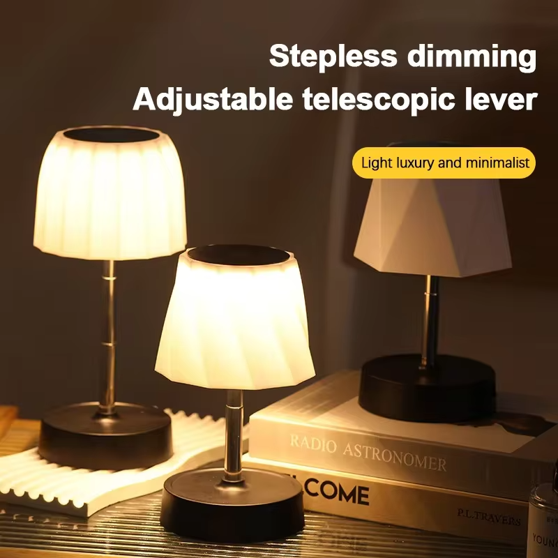 Led Table Lamp Rechargeable With Adjustable Height Portable Wireless Touch Desktop Night Light For Bedroom Desk  Reading Lamp
