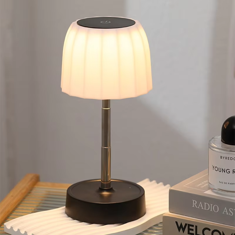 Led Table Lamp Rechargeable With Adjustable Height Portable Wireless Touch Desktop Night Light For Bedroom Desk  Reading Lamp
