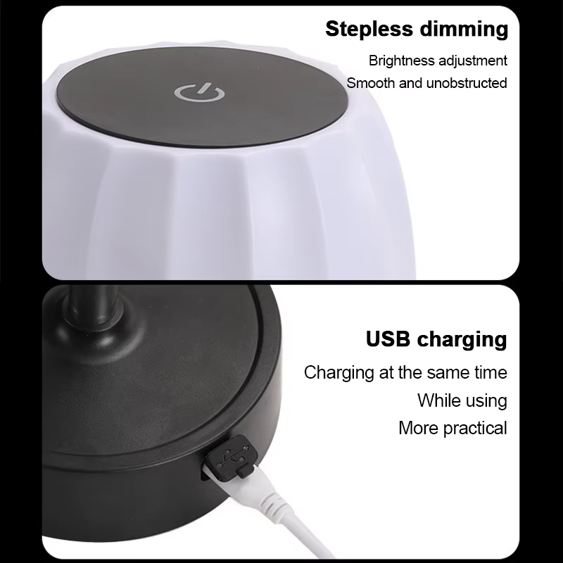 Led Table Lamp Rechargeable With Adjustable Height Portable Wireless Touch Desktop Night Light For Bedroom Desk  Reading Lamp