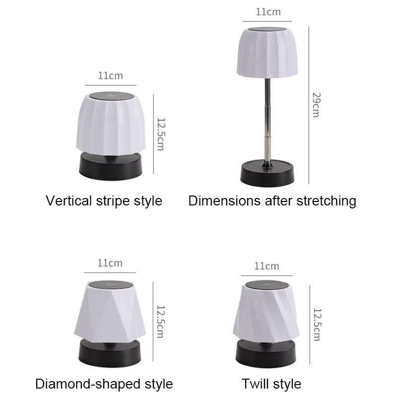 Led Table Lamp Rechargeable With Adjustable Height Portable Wireless Touch Desktop Night Light For Bedroom Desk  Reading Lamp