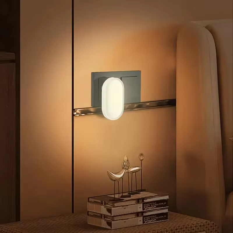 LED Night Light US/EU Plug Wall Lamp Light Control Induction Energy Saving  Eye Protection  Home Bedroom Reading Night Lights