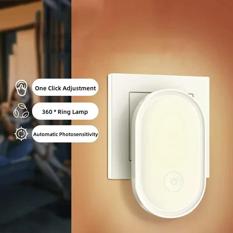 LED Night Light US/EU Plug Wall Lamp Light Control Induction Energy Saving  Eye Protection  Home Bedroom Reading Night Lights