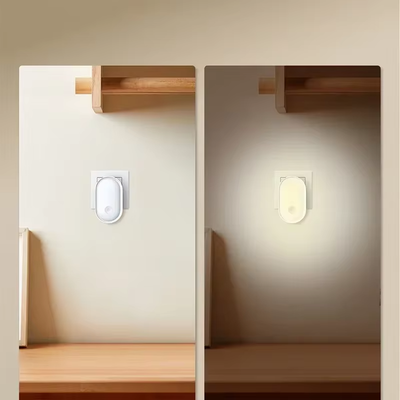LED Night Light US/EU Plug Wall Lamp Light Control Induction Energy Saving  Eye Protection  Home Bedroom Reading Night Lights