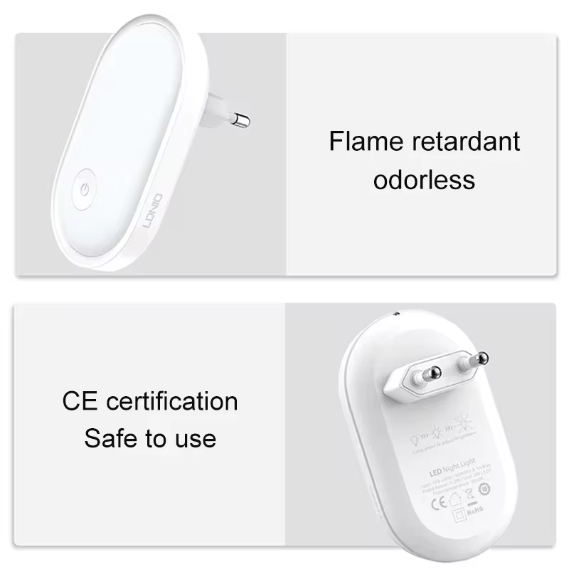 LED Night Light US/EU Plug Wall Lamp Light Control Induction Energy Saving  Eye Protection  Home Bedroom Reading Night Lights