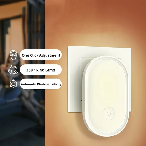 LED Night Light US/EU Plug Wall Lamp Light Control Induction Energy Saving  Eye Protection  Home Bedroom Reading Night Lights