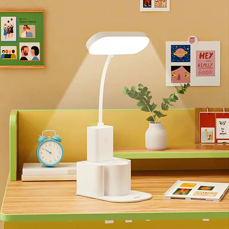 LED Desk Lamp 3 Levels Dimmable Touch Night Light USB Plug in Eye Protection Foldable Bedroom Bedside Desktop Office Table Lamps