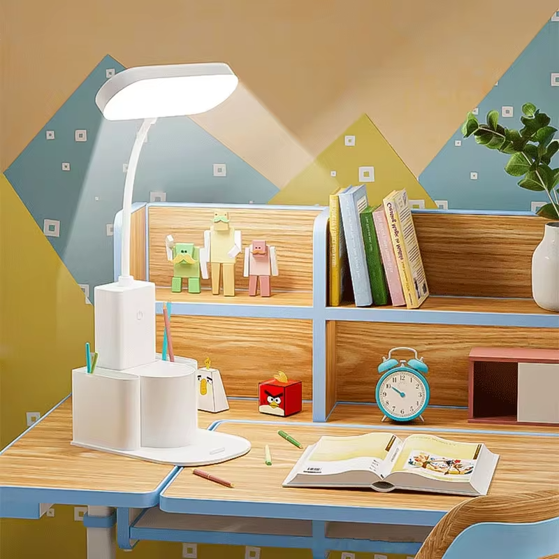 LED Desk Lamp 3 Levels Dimmable Touch Night Light USB Plug in Eye Protection Foldable Bedroom Bedside Desktop Office Table Lamps