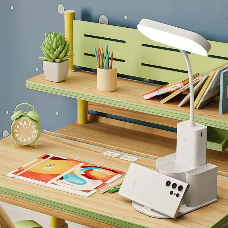 LED Desk Lamp 3 Levels Dimmable Touch Night Light USB Plug in Eye Protection Foldable Bedroom Bedside Desktop Office Table Lamps