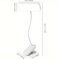 A dimmable LED desk lamp with adjustable color temperature and bendable lamp tube - touch reading lamp with lampshade, 800 mAh b